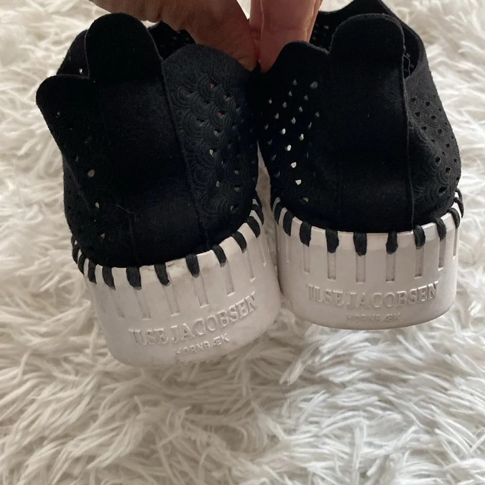 ILse Jacobsen black slip on platform sneakers